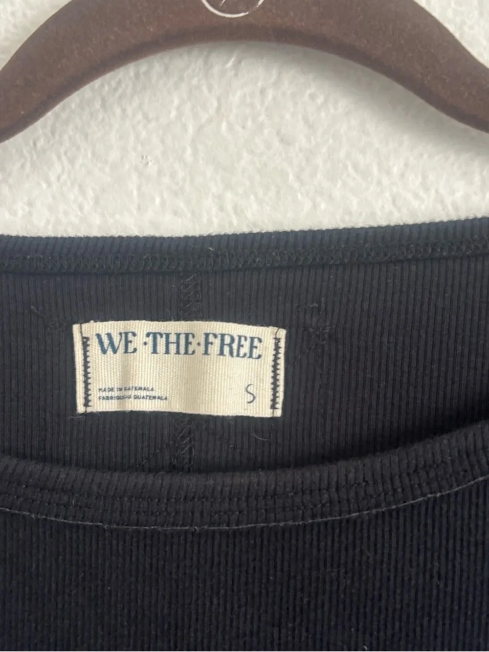 We the Free People Women's Size Small Black Long Sleeve Top